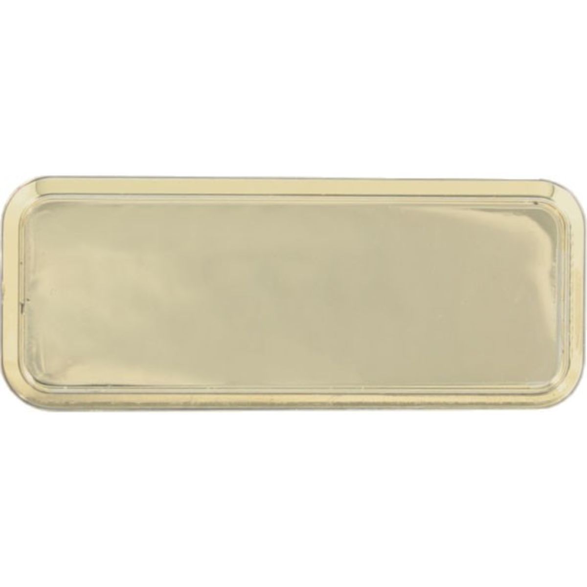 Gold Rectangular Name Badge Frame with Round Corners