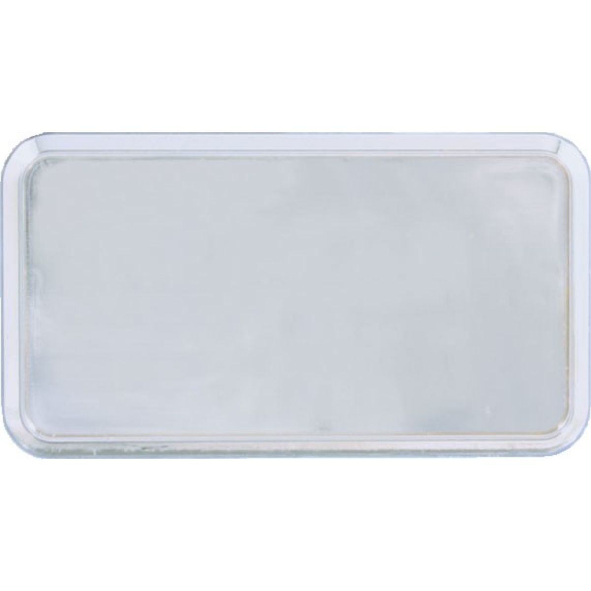 Silver Rectangular Name Badge Frame with Round Corners