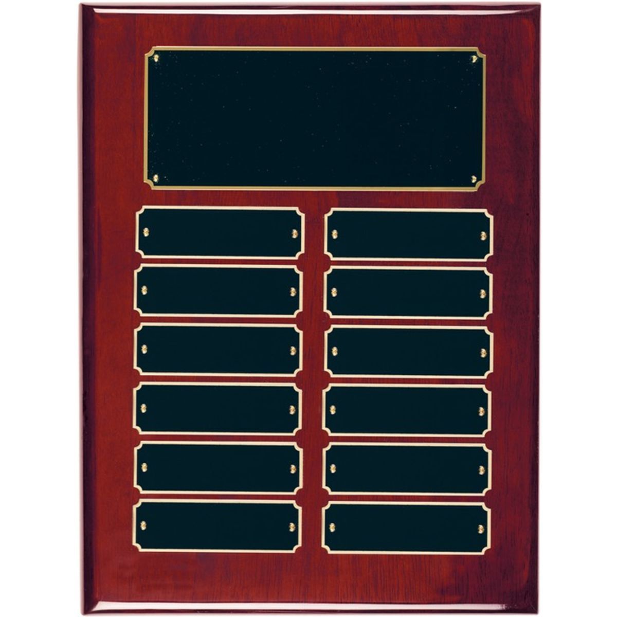 12 Plate Rosewood Piano Finish Perpetual Plaques
