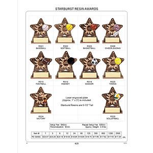 Volleyball Starburst Award