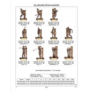 8 1/2" Tall Wrestling Billboard Resin Award