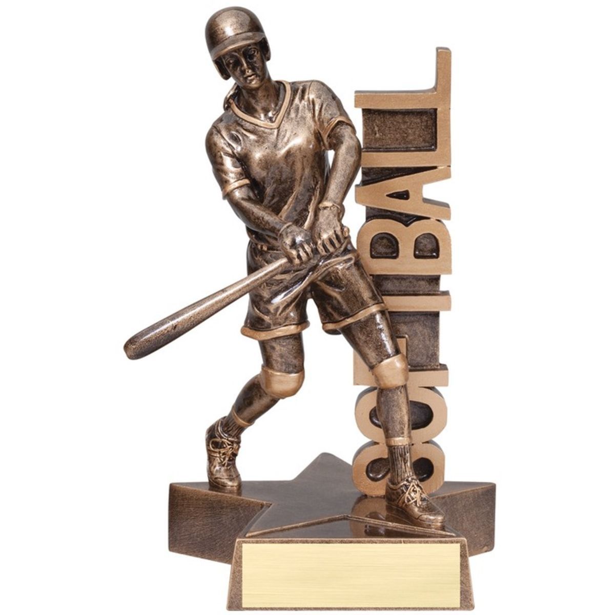 6 1/2" Tall Softball Billboard Resin Award