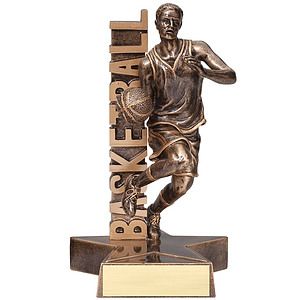 6 1/2" Tall Basketball Male Billboard Resin Award