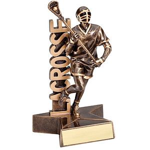 6 1/2" Tall Lacrosse Male Superstar Resin Award