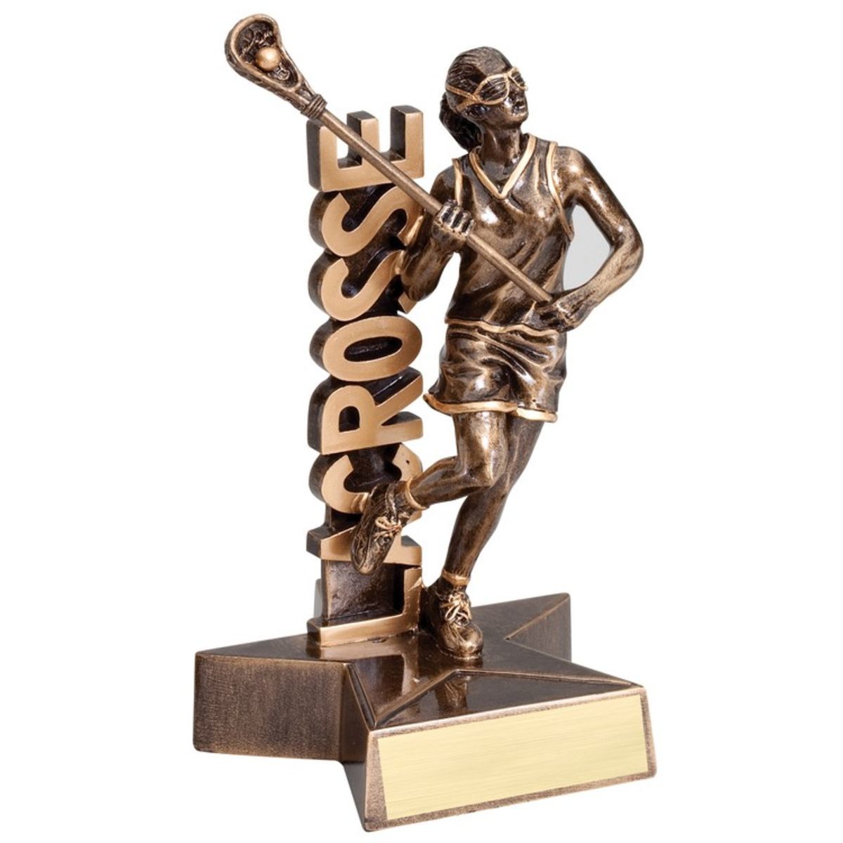 6 1/2" Tall Lacrosse Female Superstar Resin Award