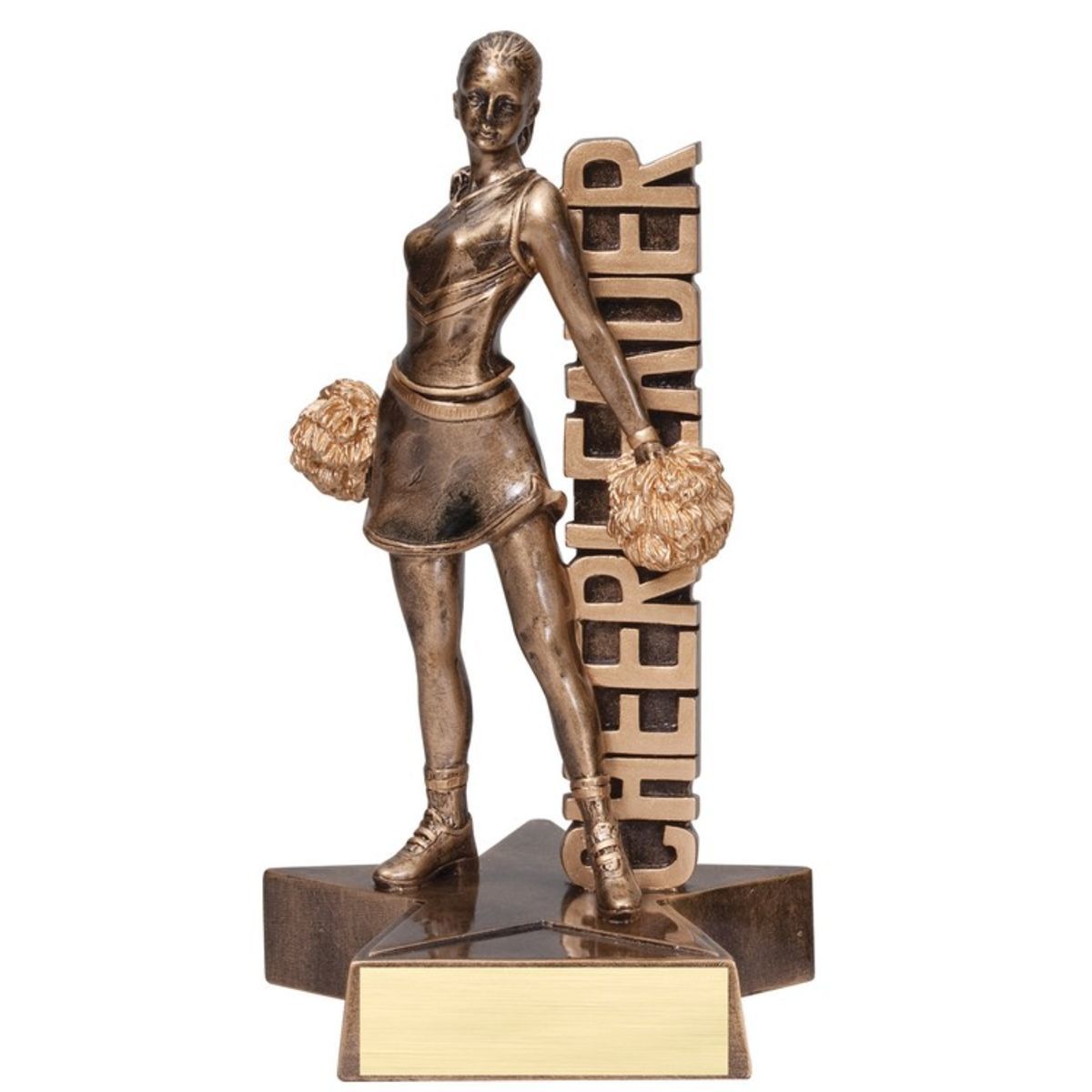 8 1/2" Tall Cheerleader Billboard Resin Award