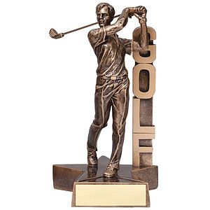 8 1/2" Tall Golf Male Billboard Resin Award