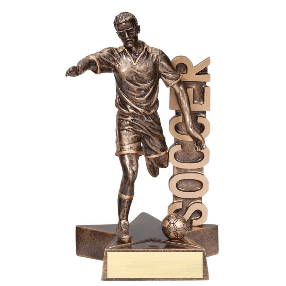 8 1/2" Tall Soccer Male Billboard Resin Award