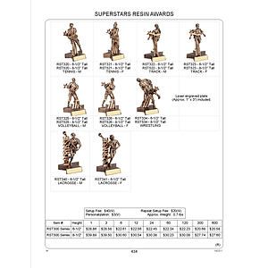 8 1/2" Tall Swimming Female Superstar Resin Award