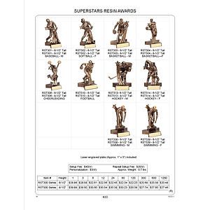 8 1/2" Tall Swimming Female Superstar Resin Award