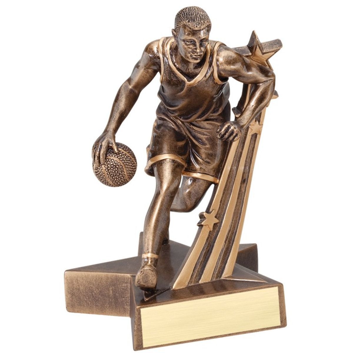 8 1/2" Tall Basketball Male Superstar Resin Award