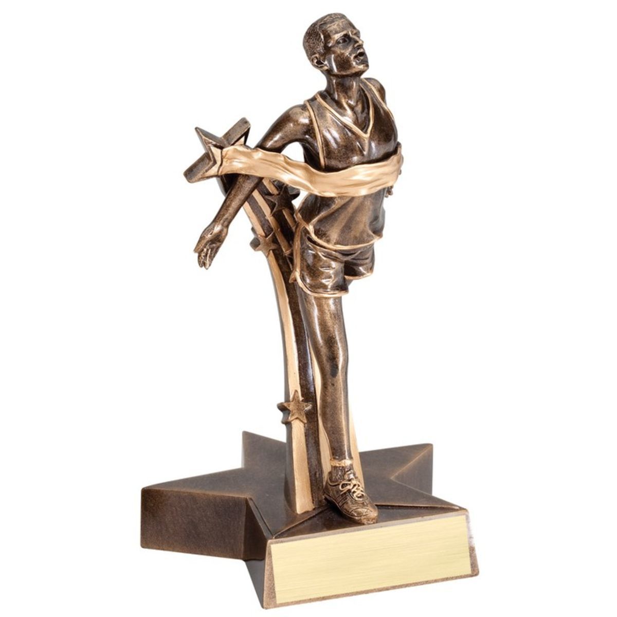 8 1/2" Tall Track Male Superstar Resin Award