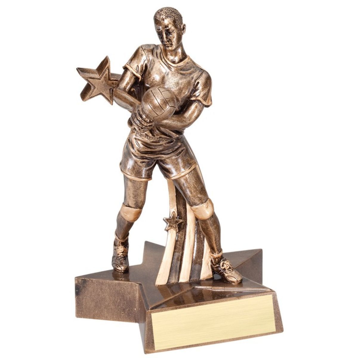 8 1/2" Tall Volleyball Male Superstar Resin Award
