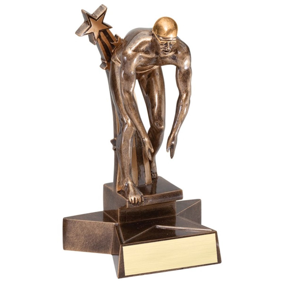 8 1/2" Tall Swimming Male Superstar Resin Award