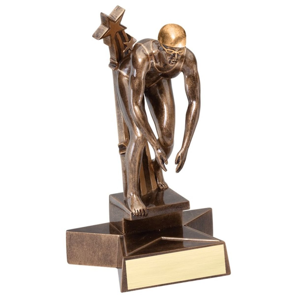 8 1/2" Tall Swimming Female Superstar Resin Award