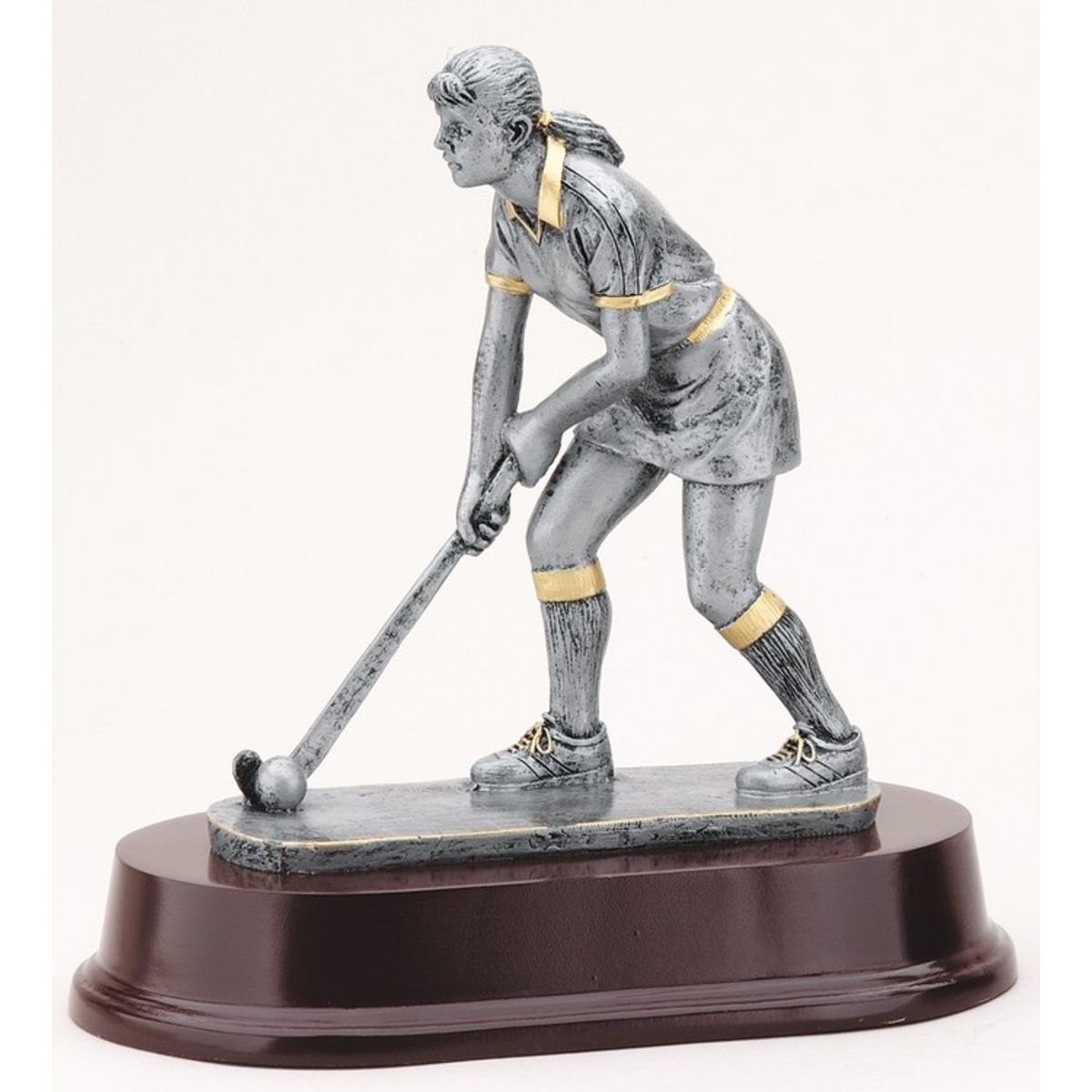 7" Tall Field Hockey Female Figure Award