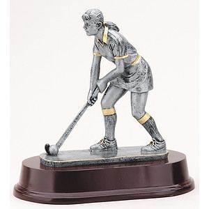 7" Tall Field Hockey Female Figure Award