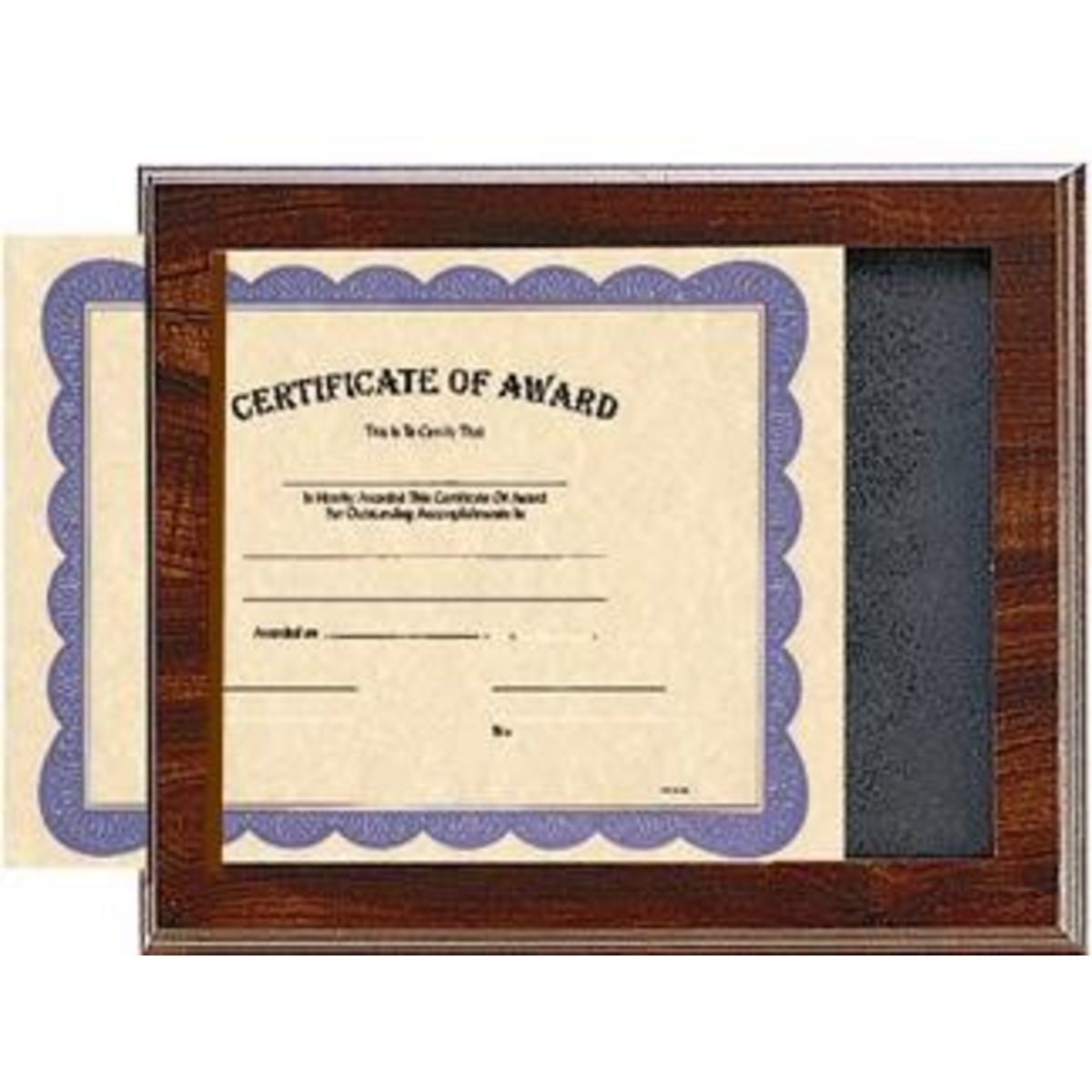 10-1/2" x 13" Cherry Finish Slide-In Frame Plaque