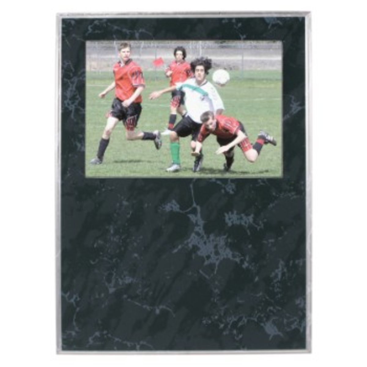 9" x 12" Black Marble Finish Slide-In Frame Plaque