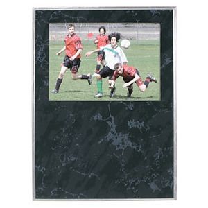9" x 12" Black Marble Finish Slide-In Frame Plaque