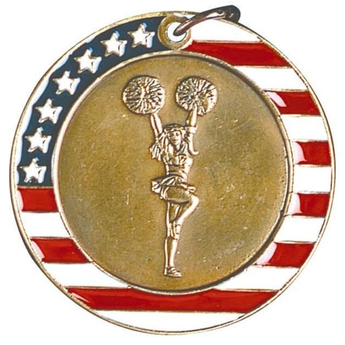 Cheerleading Stars & Stripes Medal, 2"