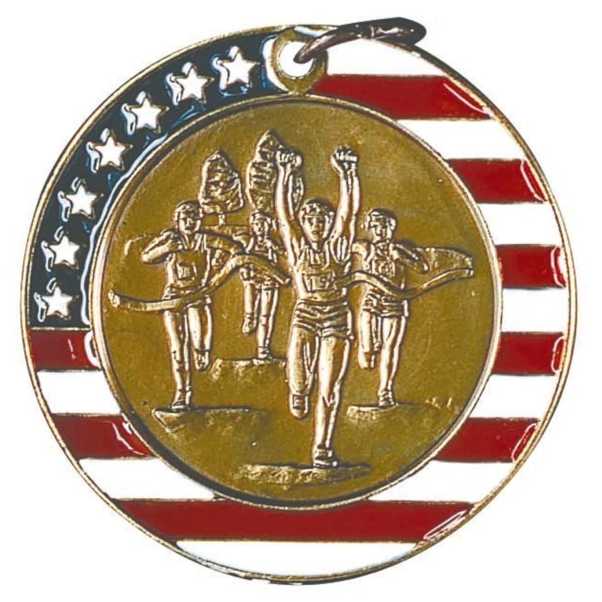 Cross Country Stars & Stripes Medal, 2"