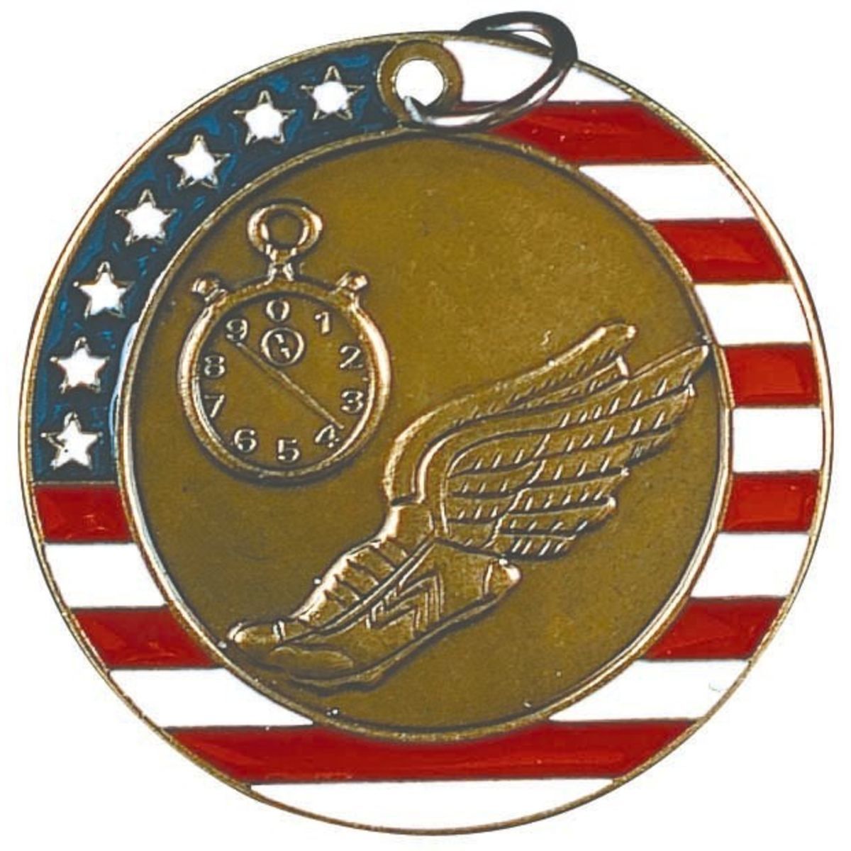 Track Stars & Stripes Medal, 2"