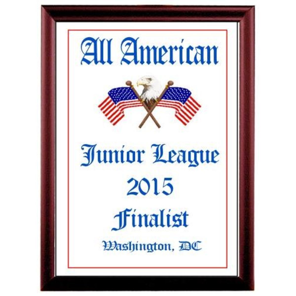5" x 7" Full Color Dye Sublimated Cherry Edge Plaque