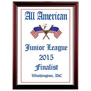 5" x 7" Full Color Dye Sublimated Cherry Edge Plaque
