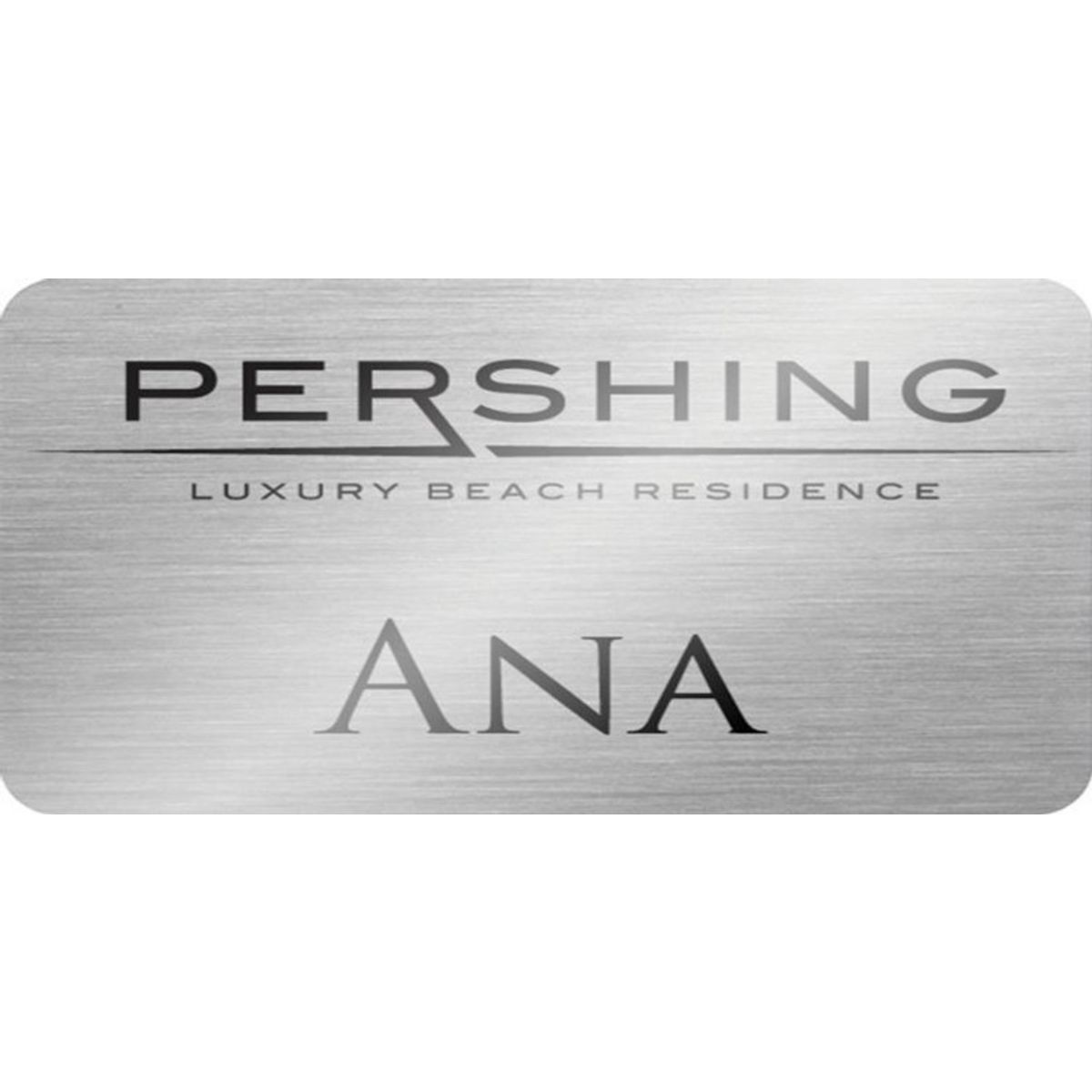 2" x 3" Full Color Aluminum Silver Gloss Name Badge