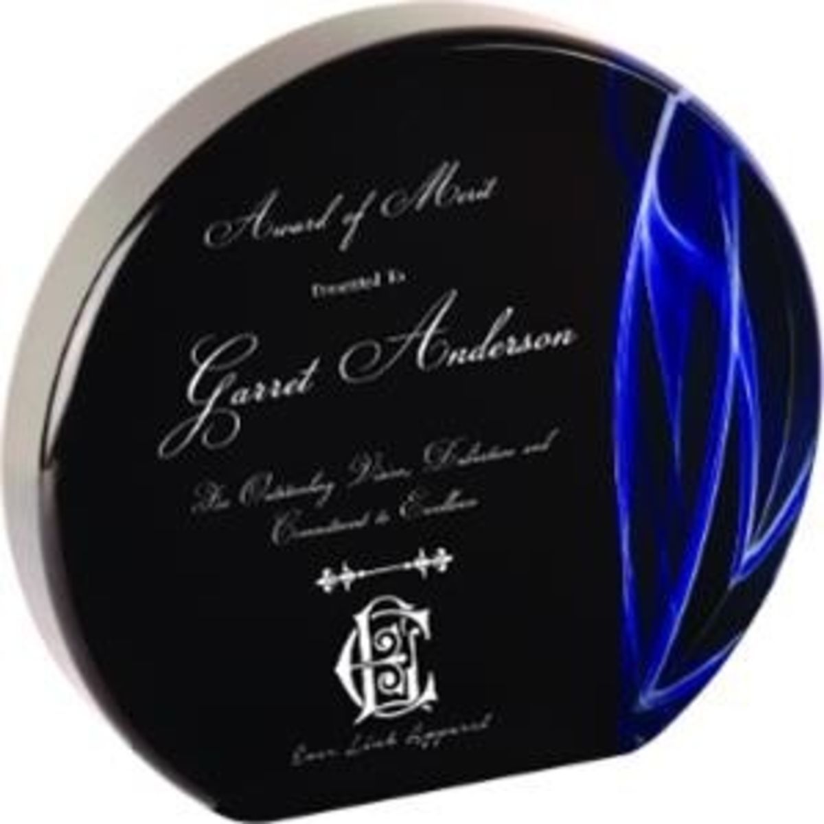 Blue Vapor Round Acrylic Awards