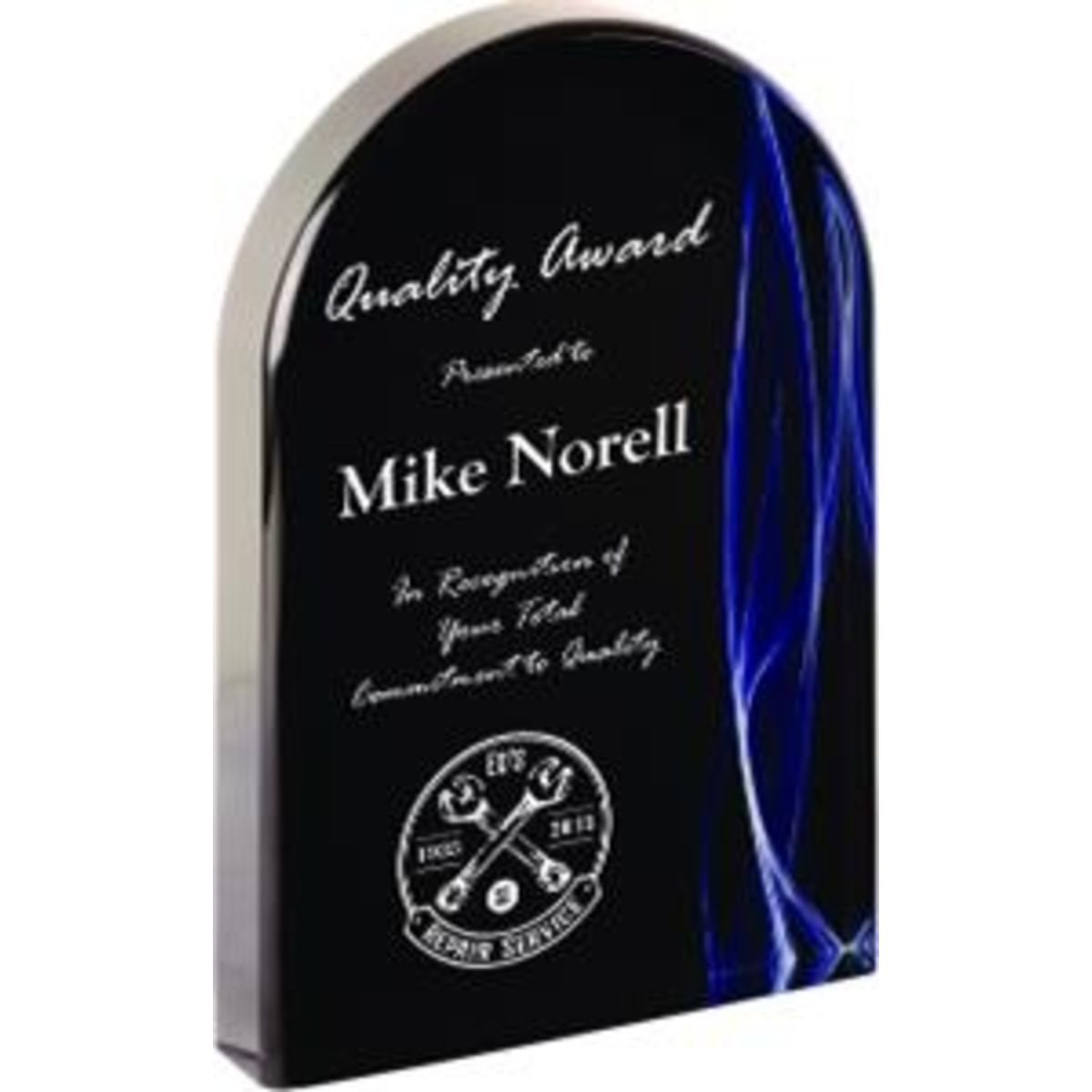 Blue Vapor Arch Acrylic Awards