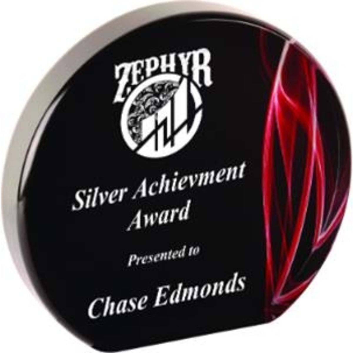 Red Vapor Round Acrylic Awards