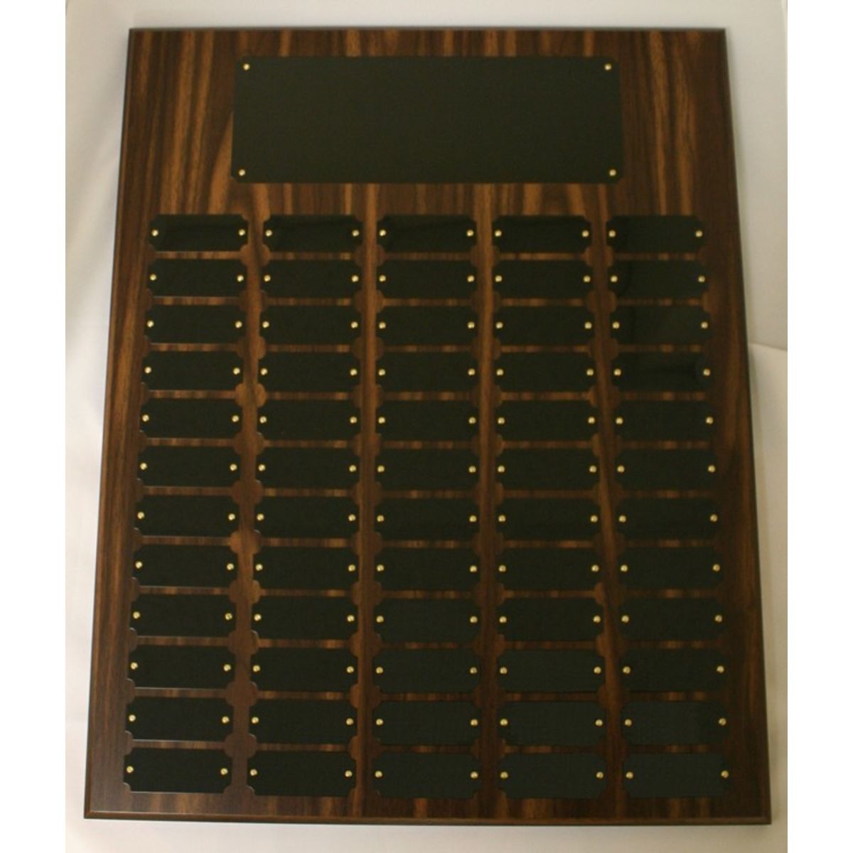 60 Plate Walnut Finish Perpetual Plaques