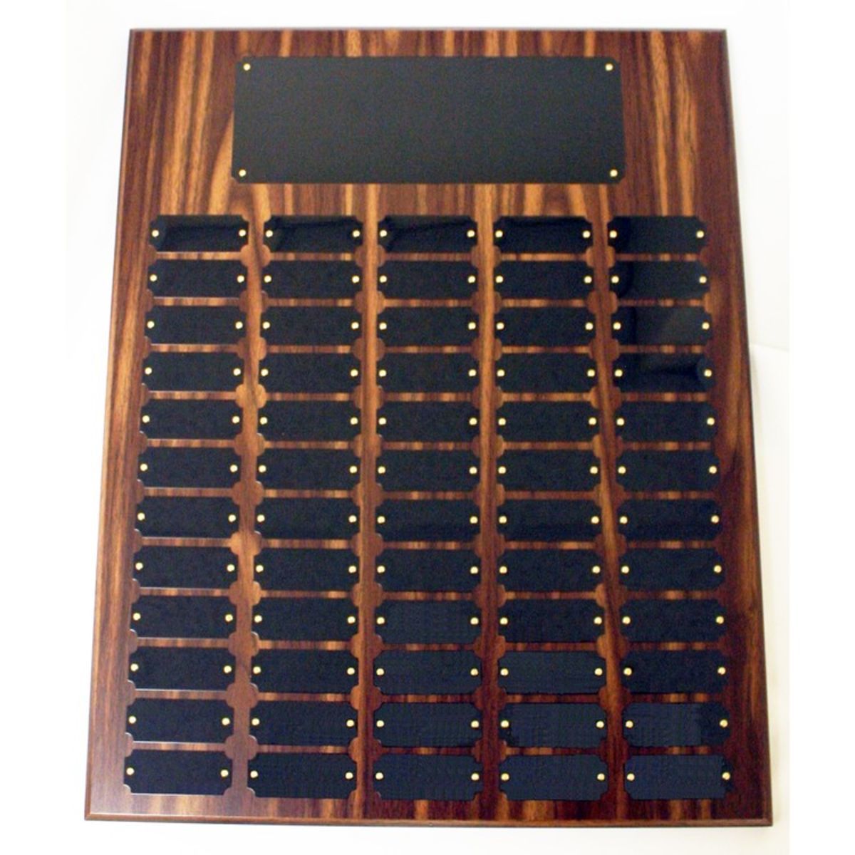 84 Plate Walnut Finish Perpetual Plaques