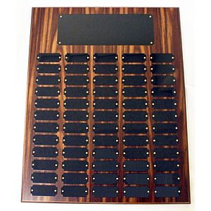 84 Plate Walnut Finish Perpetual Plaques