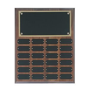 24 Plate Genuine Walnut Step Edge Perpetual Plaques