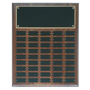45 Plate Genuine Walnut Step Edge Perpetual Plaques