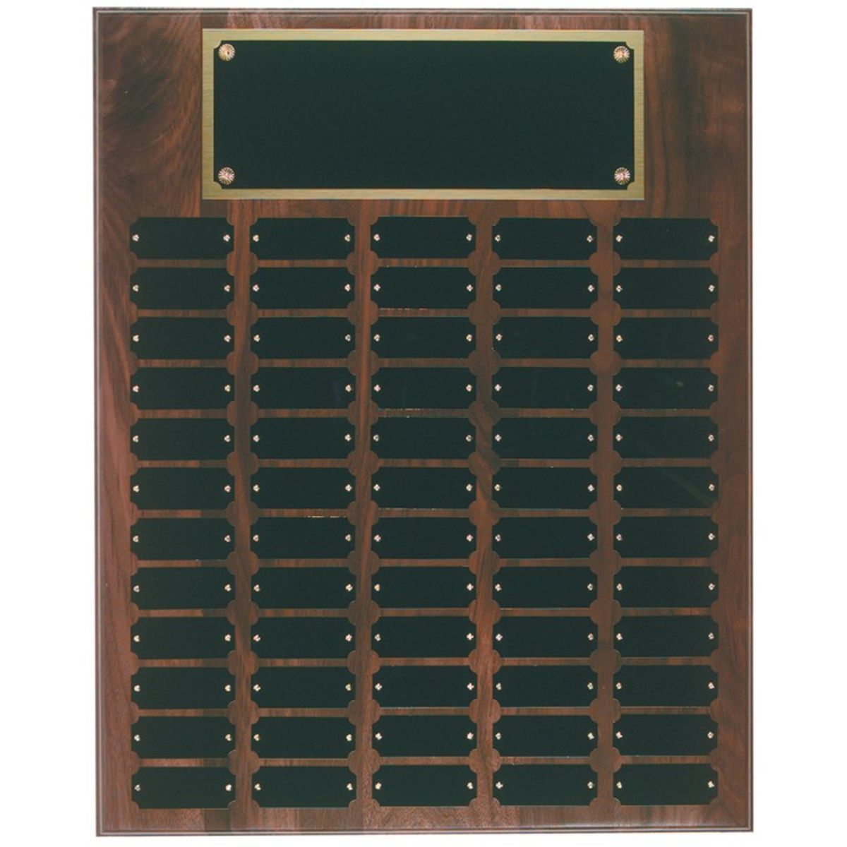 60 Plate Genuine Walnut Step Edge Perpetual Plaques