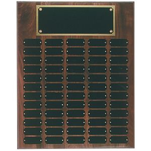 84 Plate Genuine Walnut Step Edge Perpetual Plaques