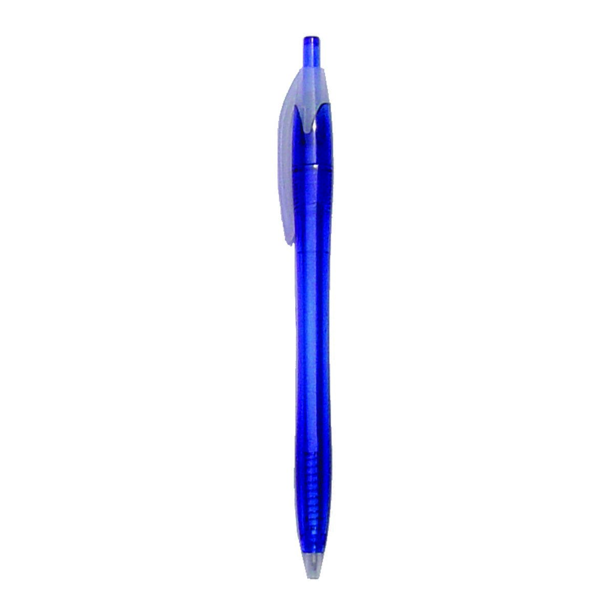 Blue Pad Printed Plastic Ball Point Pen