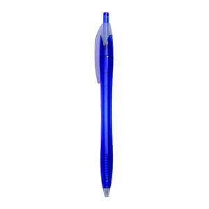 Blue Pad Printed Plastic Ball Point Pen