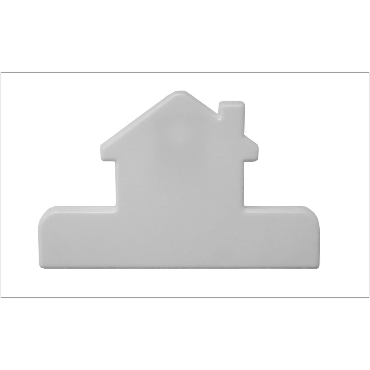 4" House Shaped Bag Clips - Solid White