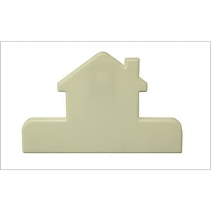 4" House Shaped Bag Clips - Solid White