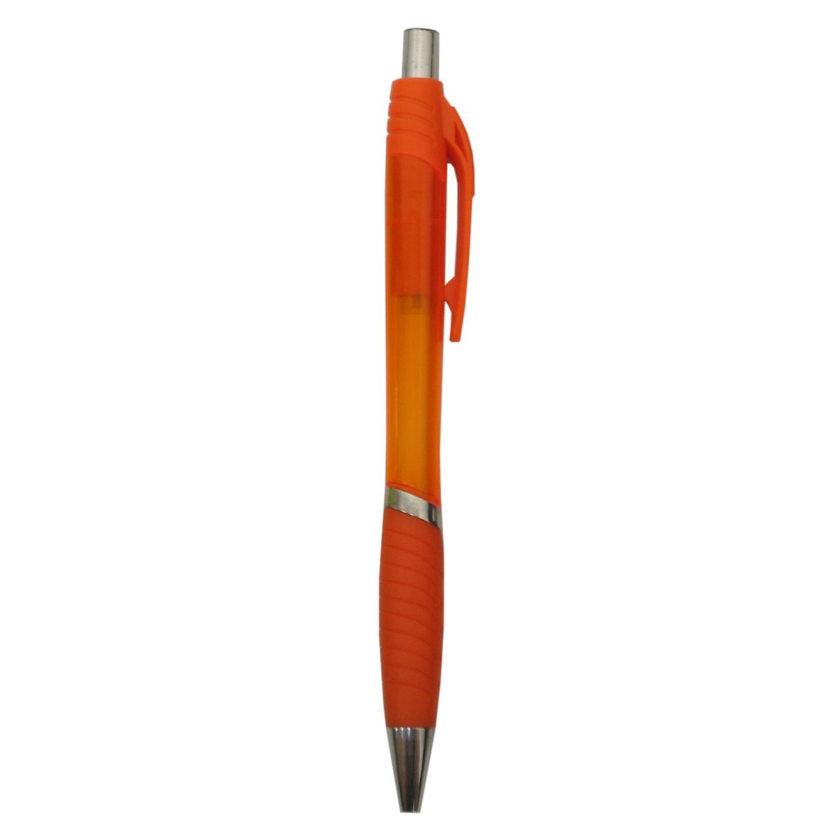 Orange Pad Printed Plastic Ball Point Pen