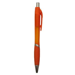 Orange Pad Printed Plastic Ball Point Pen