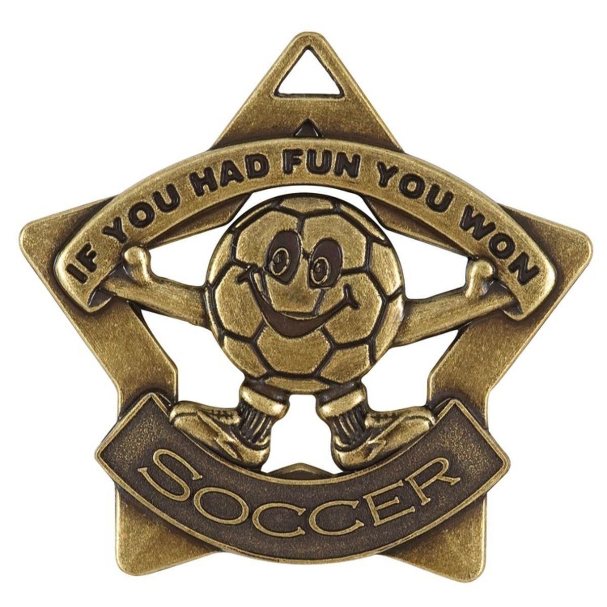 Soccer Star Medal, 2 1/4" Star