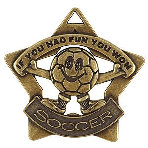 Soccer Star Medal, 2 1/4" Star