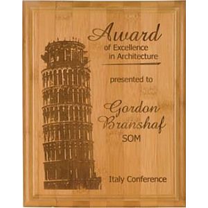 6" x 8" Genuine Bamboo Plaque