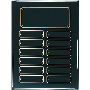 12 Plate Black Piano Finish Perpetual Plaques